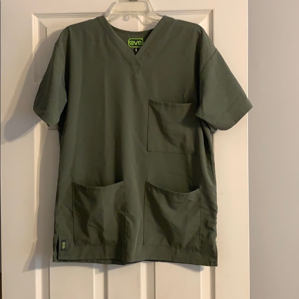Hunter green scrub top